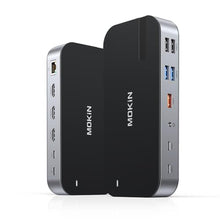 Load image into Gallery viewer, MOKiN 16-in-1 Laptop Dock, USB-C Triple Monitor HDMI Dock, 100W PD, USB 3.1/2.0, Ethernet, SD/Card Reader, Audio for Dell/HP/Lenovo, Black_1
