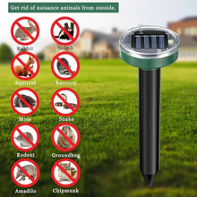 Load image into Gallery viewer, Mole Repellent Solar Powered 10 Pack Snake Repellent Ultrasonic, Groundhog Repeller,Gopher Repeller Sonic Mole Deterrent Spikes, Snake Gopher Mole Vole Repellent Outdoor for Lawn Garden &amp; Yard, Green_373
