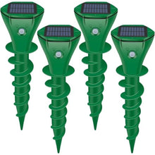 Load image into Gallery viewer, Mole Repellent Solar Powered Ultrasonic,Deer Repellent Devices,Gopher Trap Groundhog Repeller,Sonic Spikes Get Rid of All Pests Vole, Chipmunk,Cat,Skunk,Snake,Mole Trap for Lawn, Garden Yard (4P)_1
