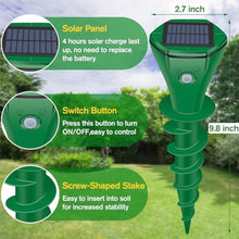 Load image into Gallery viewer, Mole Repellent Solar Powered Ultrasonic,Deer Repellent Devices,Gopher Trap Groundhog Repeller,Sonic Spikes Get Rid of All Pests Vole, Chipmunk,Cat,Skunk,Snake,Mole Trap for Lawn, Garden Yard (4P)_83
