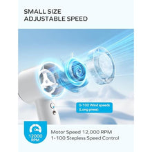 Load image into Gallery viewer, MOMAX Portable Handheld Fan, Speed(1-100) Adjustable Mini Fan, 3000mAh Battery Rechargeable Personal Fan, Digital Display, Gifts for Women Men Travel, Camping, Outdoor, White_2073
