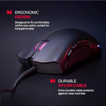 Load image into Gallery viewer, Monster Alpha 9.0 RGB Wired Gaming Mouse, Customizable Buttons, Programmable LED Lighting, True 16,000 Adjustable DPI, Ergonomic Optical PC Gaming Mouse for PC Gaming, Black_7180
