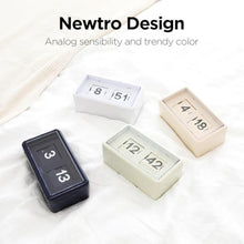 Load image into Gallery viewer, mooas Newtro Flip Desk Clock, Battery Powered, Wall/Desk (Cream)_83
