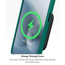 Load image into Gallery viewer, Mophie - 15W Wireless Charging Stand Compatible with snap and MagSafe for Smartphones, iPhone, Google Pixel, Samsung Galaxy, Qi-Enabled Devices, Black_2354
