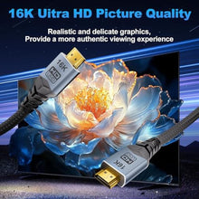 Load image into Gallery viewer, MOPOCHG 16K 10K 8K HDMI ARC/eARC Cable 2.2 for Soundbar 1.6FT/0.5M, 16K@60Hz 8K@240Hz 4K@480Hz High Speed HDMI Cord for Home Theater, 96Gbps, Dolby Atoms, DTS:X, for PS5, Laptop, Monitor, Roku TV, Black_9
