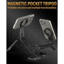 Load image into Gallery viewer, MOSENVKA Magnetic Phone Tripod for MagSafe with Dual Magnet Base, Darkgrey_1079
