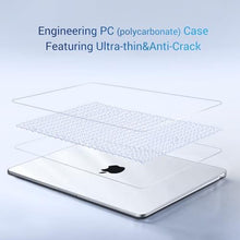 Load image into Gallery viewer, MOSISO Compatible with MacBook Air 13 inch Case M1 2021 2020 2019 2018 Release A2337 A2179 A1932 Touch ID, Plastic Hard Shell Cover&amp;Keyboard Cover for MacBook Air 13.3 inch Case M1, Transparent_1367
