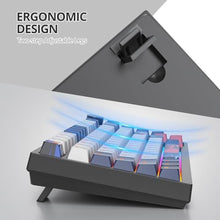 Load image into Gallery viewer, Mosptnspg 75% TKL Wired Mechanical Keyboard,RGB Backlit Gasket Mount 82 Key Hot Swappable Custom Linear Red Switch Gaming Keyboard with Volume Knob &amp; PBT Keycaps (82 White Earth), WhiteEarth_6248
