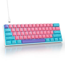 Load image into Gallery viewer, Mosptnspg Protable 60% Percent Gaming Keyboard Mechanical, Mini Compact RGB Backlit 61 Keys Wired Office Keyboard with red Switch for Mac/Win (Zhi/red Switch), zhiredSwitch_1
