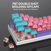 Load image into Gallery viewer, Mosptnspg Protable 60% Percent Gaming Keyboard Mechanical, Mini Compact RGB Backlit 61 Keys Wired Office Keyboard with red Switch for Mac/Win (Zhi/red Switch), zhiredSwitch_6203
