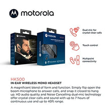 Load image into Gallery viewer, Motorola Bluetooth Earpiece HK500 in-Ear Wireless Mono Headset with Mic for Clear Phone Calls - Smart Touch/Voice Control, Noise Cancelling Microphone, Multipoint Connectivity, Long Battery Life_948
