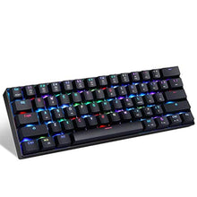 Load image into Gallery viewer, MOTOSPEED 60% Mechanical Keyboard Portable 61 Keys RGB LED Backlit Type-C USB Wired Office/Gaming Keyboard for Mac, Android, WindowsBlue Switch_1
