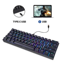 Load image into Gallery viewer, MOTOSPEED 60% Mechanical Keyboard Portable 61 Keys RGB LED Backlit Type-C USB Wired Office/Gaming Keyboard for Mac, Android, WindowsBlue Switch_2990
