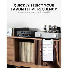 Load image into Gallery viewer, Moukey Amplifier Home Audio, 2.0 Channel Stereo Receivers with Bluetooth 5.3, Full Function Remote, FM, RCA, USB, 2 Mic in, 300W Peak Power, for Karaoke, Garage, Home Theater, MAMP3, black_207
