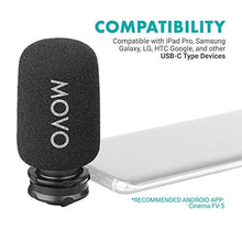 Load image into Gallery viewer, Movo TPM100 USB-C Microphone - Directional Stereo Cardioid Mic Compatible with iPad Pro, Samsung Galaxy, LG, HTC Google, and Other USB-C Type Devices_1553
