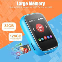 Load image into Gallery viewer, MP3 Player with Sports Clip, Small Music Player with Bluetooth 5.3, Touch Screen, Built-in Speaker, Voice Recorder, FM Radio, Expandable Storage up to 256GB(Blue)_2186
