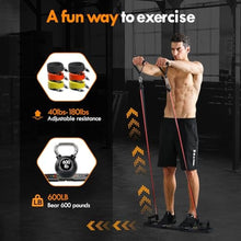 Load image into Gallery viewer, MQRW Push Up Board,Home Gym,Portable Exercise Equipment,Pilates Bar and 20 Fitness Accessories with Resistance Bands and Ab Roller Wheel,Full Body Workout at Home_716
