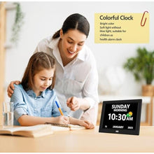 Load image into Gallery viewer, MRCHYDZ 10 Inch Clock with Day and Date for Elderly Large Display Digital Clocks 12 Alarm 3 Display Modes Large Font Alzheimer's Clock Alarm Clocks for Seniors Auto DST 10in Black_577
