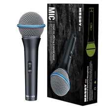 Load image into Gallery viewer, MRSDY Vocal Dynamic Microphone, Metal Handheld Wired Microphone for Singing, Mic Suitable for Karaoke and Recording, with On/Off Switch and 16.4ft XLR Cable, Black_1
