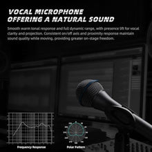 Load image into Gallery viewer, MRSDY Vocal Dynamic Microphone, Metal Handheld Wired Microphone for Singing, Mic Suitable for Karaoke and Recording, with On/Off Switch and 16.4ft XLR Cable, Black_5155
