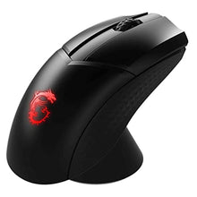 Load image into Gallery viewer, msi Clutch GM41 Lightweight Wireless Gaming Mouse &amp; Charging Dock, 20,000 DPI, 60M Omron Switches, Fast-Charging 80Hr Battery, RGB Mystic Light, 6 Programmable Buttons, PC/Mac, Black_5807
