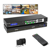 Load image into Gallery viewer, MT-VIKI 4K HDMI Matrix Switch 8X8 w/Web GUI &amp; Audio Extraction w/Remote, 4K@30Hz, Rack Mount Switcher &amp; Splitter, EDID, RS232, LAN Port, APP, Fit 1U 19'' Rack for Conference Room, Church, Bar, Black_1
