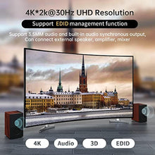 Load image into Gallery viewer, MT-VIKI 4K HDMI Matrix Switch 8X8 w/Web GUI &amp; Audio Extraction w/Remote, 4K@30Hz, Rack Mount Switcher &amp; Splitter, EDID, RS232, LAN Port, APP, Fit 1U 19'' Rack for Conference Room, Church, Bar, Black_7822
