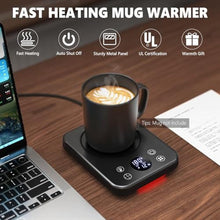 Load image into Gallery viewer, Mug Warmer - Coffee Cup Warmer for Desk with Auto Shut Off, Timer, 10 Temperature Settings, Coffee Warmer Plate, Ideal Office &amp; Home Gift (Black)_2095
