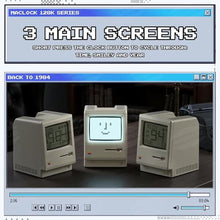 Load image into Gallery viewer, MUMUQ Maclock WB-8 Retro Pixel Alarm Clock, White_587
