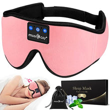 Load image into Gallery viewer, MUSICOZY Sleep Headphones Bluetooth 5.4 Headband Sleeping Eye Mask for Mom Women Men Wireless Music Earbuds Earphones for Side Sleepers Built-in HD Speakers Cool Gadgets Unique Gifts, BlushPink_1
