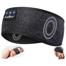 Load image into Gallery viewer, MUSICOZY Sleep Headphones Bluetooth 5.4 Headband Headphones, Wireless Earphones Music Sleep Earbuds for Side Sleepers Sleeping Eye Mask for Women Men Workout Running Cool Unique Gifts, Black_1
