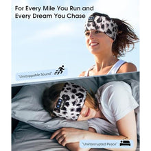 Load image into Gallery viewer, MUSICOZY Sleep Headphones Bluetooth 5.4 Headband, Wireless Earphones Music Sleep Earbuds Sleeping Eye Mask with HD Stereo Speakers for Workout Running Travel Yoga, Ideal Gifts for Women Men, BeigeLeopard_5264
