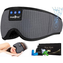 Load image into Gallery viewer, MUSICOZY Sleep Headphones Bluetooth Sleep Eye Mask for Sleeping, Headband Wireless Music Sleeping Masks Headphones, Sleep Earbuds for Side Sleepers Men Women with Speakers Cool Tech Gadgets(Grey)_1

