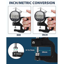 Load image into Gallery viewer, Mxmoonfree Digital Thickness Gauge 0-12.7mm/0.5inch 0.001mm High Resolution_7964
