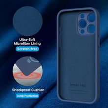 Load image into Gallery viewer, MYBAT PRO SleekFit Series iPhone 15 Pro Case with Stand[Compatible with MagSafe] Magnetic Soft Liquid Silicone Phone Case,Microfiber Lining Shockproof Drop Protection(ONLY iPhone 15 Pro (6.1),Blue_1166
