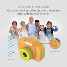 Load image into Gallery viewer, myFirst Kids Camera 3 for Ages 3-8, 16MP Digital Camera with Dual Lens, 1080P HD Video, Selfie &amp; Macro Lens, 2-Inch Screen, Shockproof Cover, Support 32GB, Travel Birthday Gift, Yellow_8149
