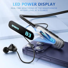 Load image into Gallery viewer, MZYML Neckband Bluetooth Headphones 5.4, IPX5 Waterproof Sports Earbuds with Mic, 80H Playtime 1000H Standby, LED Power Display, Magnetic in-Ear Headset for Running Workout Gym (Black)_405
