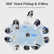 Load image into Gallery viewer, N newline Conference Speaker and Microphone, 4 AI Mics 360 Voice Pickup, Plug &amp; Play, Bluetooth Speakerphone w/dongle, Wireless Daisy Chaining, Noise Reduction, for Meeting, Home Office, NewPie 91_2007
