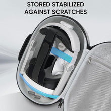 Load image into Gallery viewer, Nabalch Hard Carrying Case Compatible with Meta Quest 3S/3 Accessories, Custom Storage Space for VR Gear/Elite Head Strap/Controllers/Adapter/AA Batteries, with Lens Cover for Travel and Protection, Grey_8323
