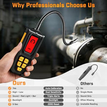 Load image into Gallery viewer, Natural Gas Leak Detector, Propane Leak Detector with 11-Inch Gooseneck, Black_875
