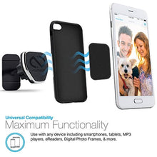 Load image into Gallery viewer, Naztech MagBuddy Anywhere+ Cell Phone &amp; Tablet Holder Mount [Hands Free - Easily Install] Universal Compatibility for iPhone 14/13/Pro Max/Pro, Galaxy S23/S22, Pixel, Most Devices &amp; More [Black] 14052_742
