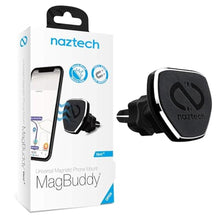 Load image into Gallery viewer, Naztech MagBuddy Car Air Vent Cell Phone Holder Mount [Hands Free - Easily Install] Universal for iPhone 15/14/13 Galaxy S24/S23, Pixel &amp; More [Black]_1
