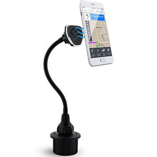 Load image into Gallery viewer, Naztech MagBuddy Car Cup Holder Cell Phone Mount [Hands Free - Easily Install] Universal Compatibility for iPhone 14 / 13 / 12 / Pro / Pro Max, Galaxy S23/S22, Pixel, Most Devices &amp; More [Black] 13606_1
