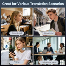 Load image into Gallery viewer, NE72 Earbuds, 2026 New AI Translation Earbuds in Real Time, Language Translator Headphones with LCD Touch Screen Audifonos Traductores Ingls Espaol Support 165 Languages for Travel Business- Beige_1

