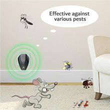 Load image into Gallery viewer, Neatmaster Ultrasonic Repeller &amp; Insect Indoor Repeller, Electronic Ultrasonic Plug in Repellent for Roach, Mosquito, Mice, Spider, Ant, Flea, Bug, Pest Deterrent for House Garage Office Hotel, Black_1360
