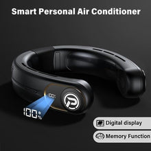 Load image into Gallery viewer, Neck Air Conditioner, 3-Speed Portable Neck Fan with Ice Cooler, 5000mAh Rechargeable Battery Operated Personal Air Conditioner, Hands-Free Bladeless Neck Fan for Sports Travel Outdoor Indoor, Black_5966
