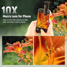 Load image into Gallery viewer, NEEWER 10X Macro Lens with 17mm Thread Clip and Detachable Diffuser Hood, Also for 17mm Threaded Phone Cage/Case/Clamp/Backplate, LS-28 PRO_5250
