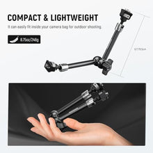 Load image into Gallery viewer, NEEWER 11" Articulating Magic Arm with 360 Ball Heads &amp; Locating Pins for ARRI, Camera Monitor Mount with 1/4" Screws for DSLR Action Camera Monitor Video Light Compatible with SmallRig Cage Rig,ST16, Black_5269
