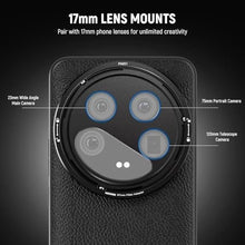Load image into Gallery viewer, NEEWER 14 Ultra Case, Protective Heavy Duty Case with Wireless Charging, 17mm Lens Mounts &amp; 67mm Filter Adapter, TPU + PC Faux Leather, Compatible with Xiaomi 14 Ultra, PA051 Black_3764

