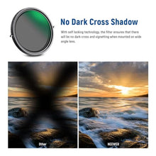 Load image into Gallery viewer, NEEWER 2 in 1 82mm Variable ND Filter ND2ND32&amp;CPL Filter (Circular Polarizer) No X Cross/30 Layer Nano Coated/HD Optical Glass/Ultra Slim Aluminum Alloy Frame/Water Resistant/Scratch Resistant_7682
